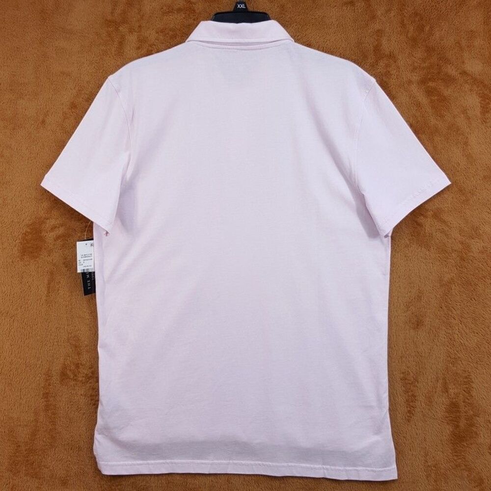 BLOOMINGDALES Polo Shirt Mens Large Light Pink Supima Cotton Pullover - Picture 4 of 5